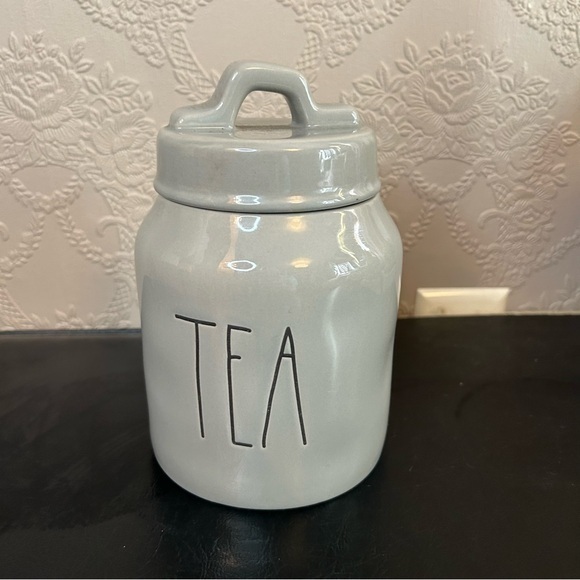 Rae Dunn Other - Rae Dunn Gray Black Tea Canister approx 6.5” high